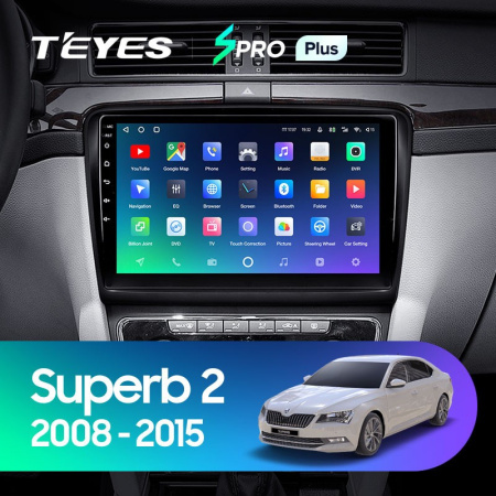 Штатная магнитола Teyes SPRO Plus 4/64 Skoda Superb 2 B6 (2008-2015)
