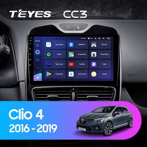 Штатная магнитола Teyes CC3 6/128 Renault Clio 4 BH98 KH98 (2016-2019)