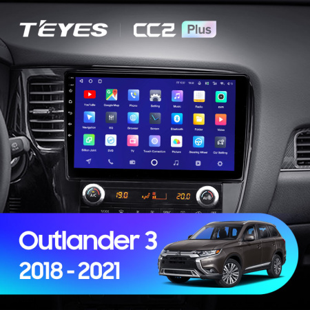Штатная магнитола Teyes CC2 3+32G  для Outlander 2018-2021 ТИП-B