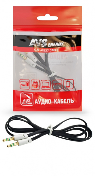 Кабель AVS с разъемом 3,5 jack - 3,5 jack (аудио) (1м) AU-61