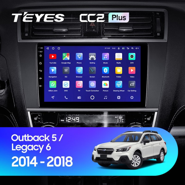 Штатная магнитола Teyes CC2 Plus 6/128 Subaru Legacy 6 (2014-2017)