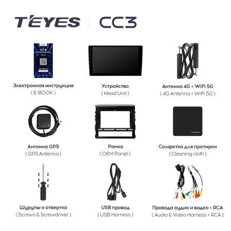 Штатная магнитола Teyes CC3 6/128 Toyota Land Cruiser 200 (2015-2018)