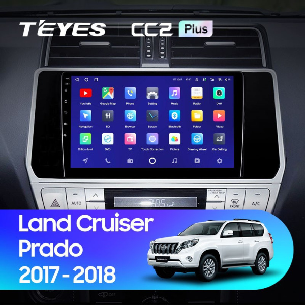 Штатная магнитола Teyes CC2 Plus 4/64 Toyota Land Cruiser Prado 150 (2017-2021)