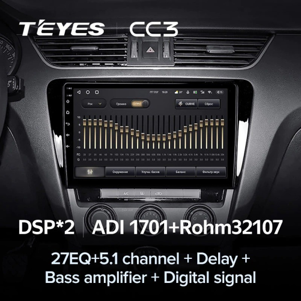 Штатная магнитола Teyes CC3 4/64 Skoda Octavia 3 A7 (2013-2018)