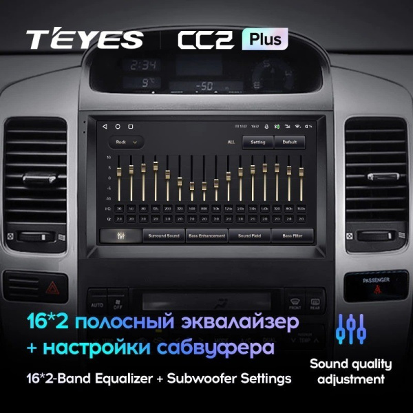 Штатная магнитола Teyes CC2 Plus 6/128 Toyota Land Cruiser Prado 120 (2002-2009)