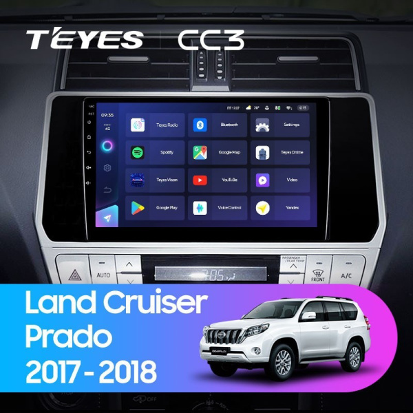 Штатная магнитола Teyes CC3 360 6/128 Toyota Land Cruiser Prado 150 (2017-2021)