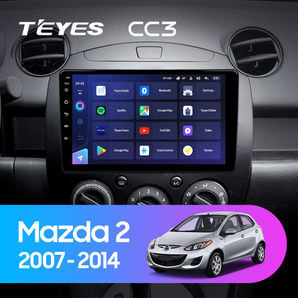 Штатная магнитола Teyes CC3L 4+32G для Mazda2 Demio 2007-2014
