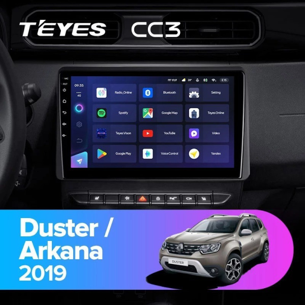 Штатная магнитола Teyes CC3 360 6/128 Renault Arkana 2019+