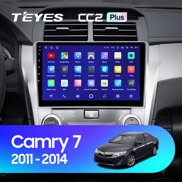 Штатная магнитола Teyes CC2 4+32G для Toyota Camry 2011-2014 (Правый руль)
