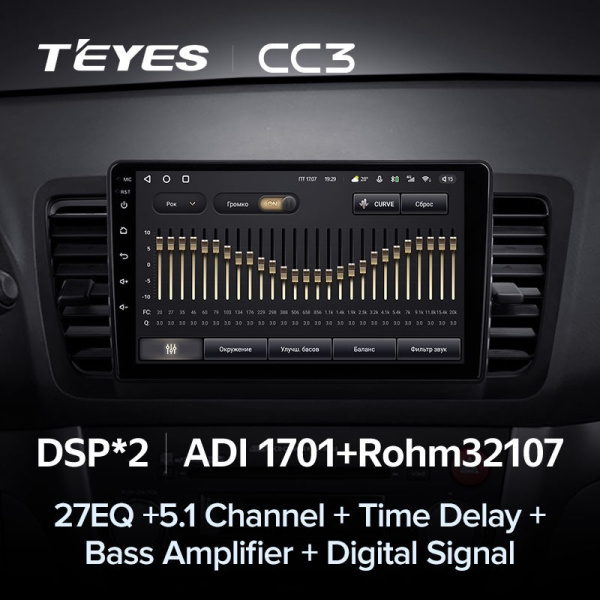 Штатная магнитола Teyes CC3 6/128 Subaru Legacy 4 (2003-2009)