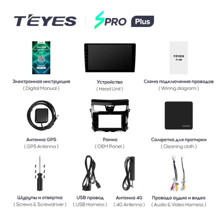 Штатная магнитола Teyes SPRO Plus 4/64 Nissan Teana J33 (2013-2015)