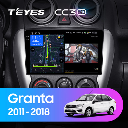 Штатная магнитола Teyes CC3-2K 128G для Granta 2011-2018