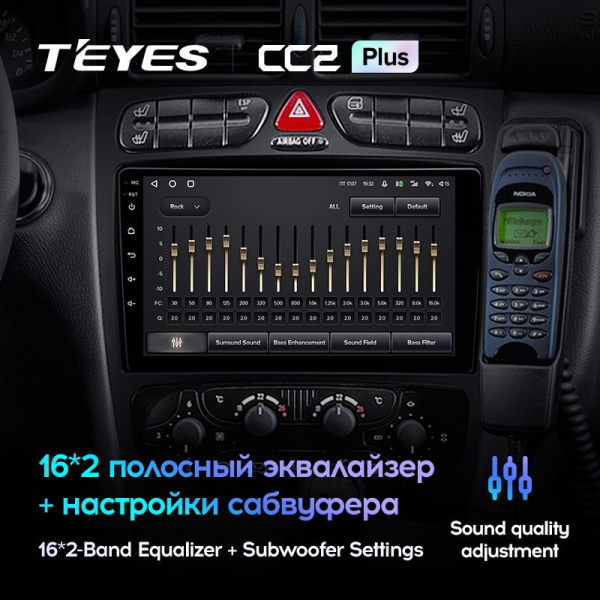 Штатная магнитола Teyes CC2 Plus 6/128 Mercedes Benz C/CLK Class S203 W203 W209 A209 (2000-2005)