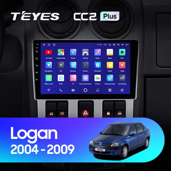 Штатная магнитола Teyes CC2 Plus 6/128 Renault Logan 1 (2004-2009)