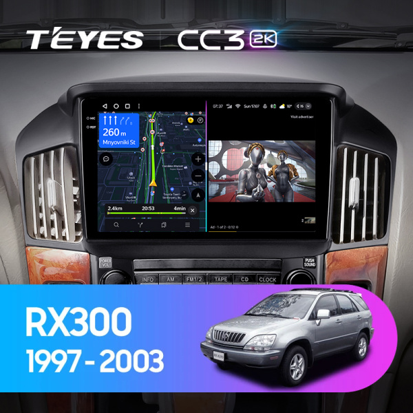 Штатная магнитола Teyes CC3-2K 4+32G для RX300 1997-2005