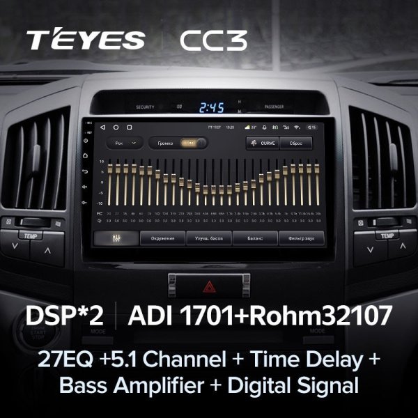 Штатная магнитола Teyes CC3 360 6/128 Toyota Land Cruiser 200 (2007-2015)