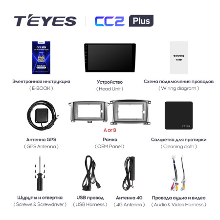 Штатная магнитола Teyes CC2 3+32G  для LX470 2002-2007 ТИП-B