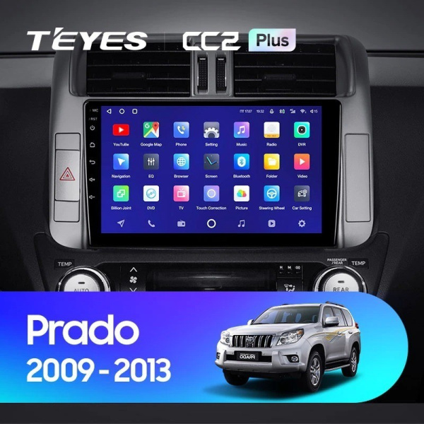 Штатная магнитола Teyes CC2 Plus 4/64 Toyota Land Cruiser Prado 150 (2009-2013)