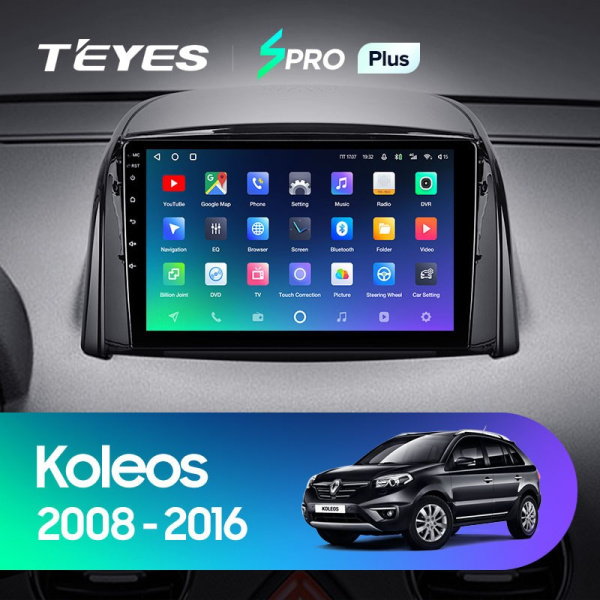 Штатная магнитола Teyes SPRO Plus 6/128 Renault Koleos (2008-2016)