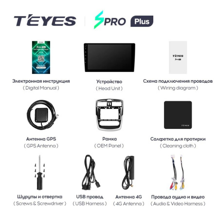 Штатная магнитола Teyes SPRO Plus 6/128 Nissan Serena (2016-2019)