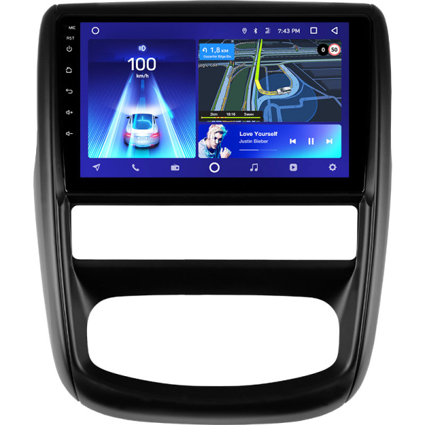 Штатная рамка (без дисплея) Teyes для  Renault Duster 1 2010-2015 / Nissan terrano 2014-2020 (Для экрана 9")