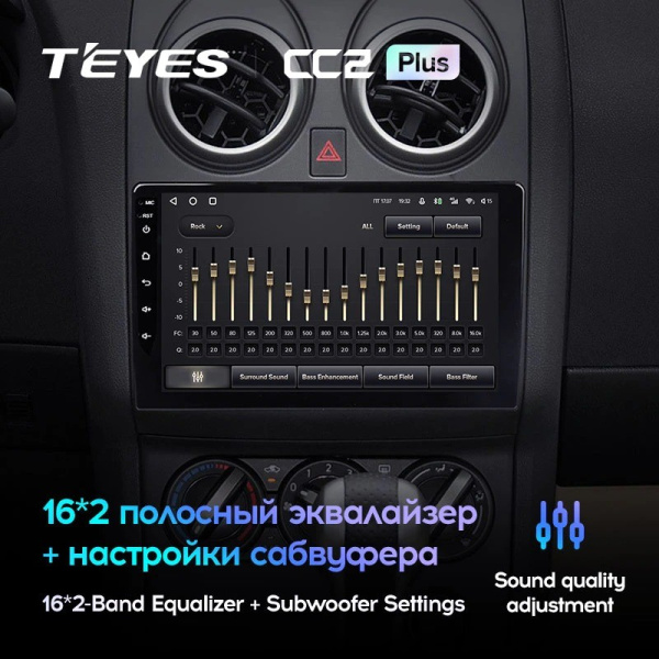 Штатная магнитола Teyes CC2 Plus 3/32 Nissan Qashqai 1 J10 (2006-2013)