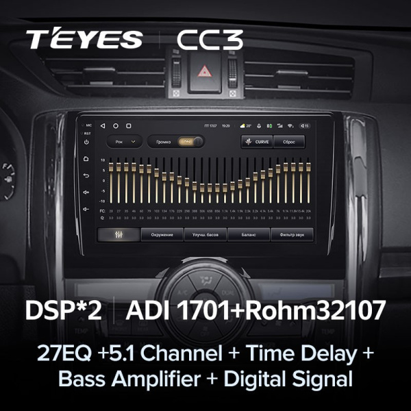 Штатная магнитола Teyes CC3 4/64 Toyota Mark X 2 X130 (2009-2020)