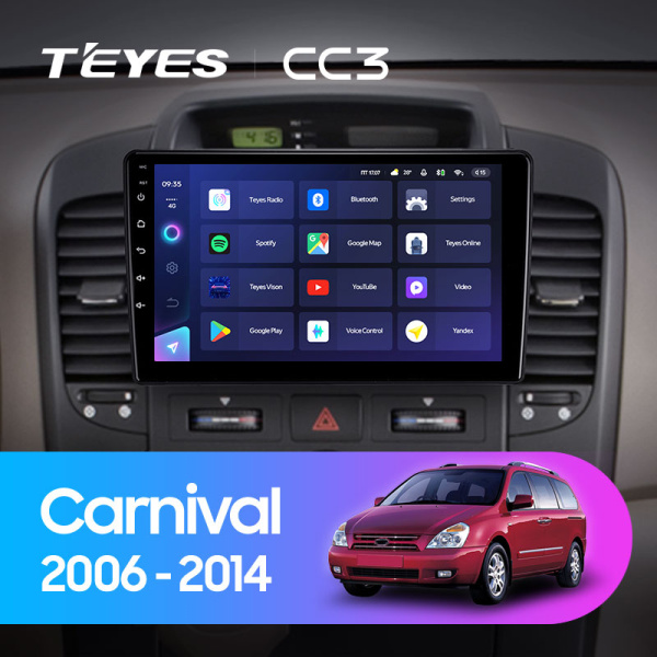 Штатная магнитола Teyes CC3L 3+32G для Kia Carnival 2006-2014