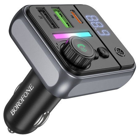 Модулятор MP3 FM BOROFONE BC50 Bluetooth (2*USB/Type-C) PD20W QC3.0