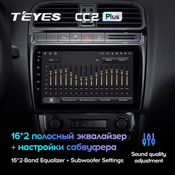 Штатная магнитола Teyes CC2 Plus 3/32 Volkswagen Polo 5 (2008-2020)