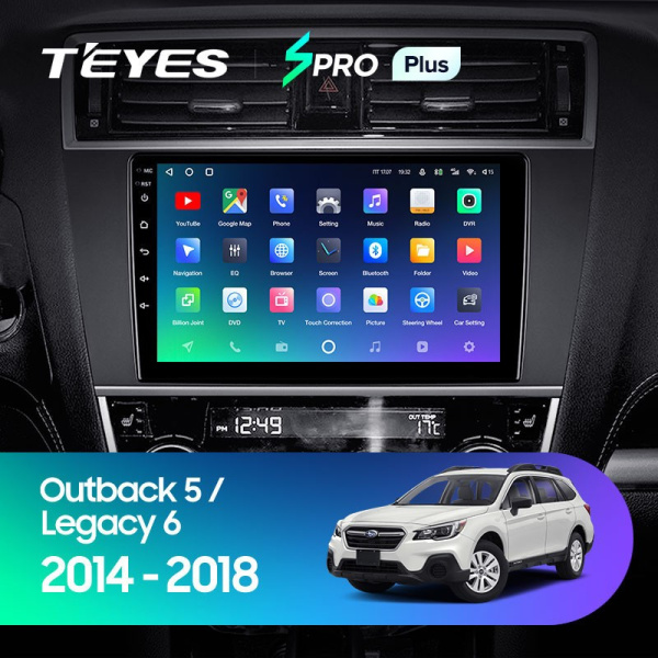 Штатная магнитола Teyes SPRO Plus 6/128 Subaru Legacy 6 (2014-2017)