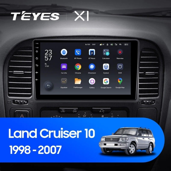 Штатная магнитола Teyes X1 4G 2/32 Toyota Land Cruiser 10 J100 100 (1998-2007)