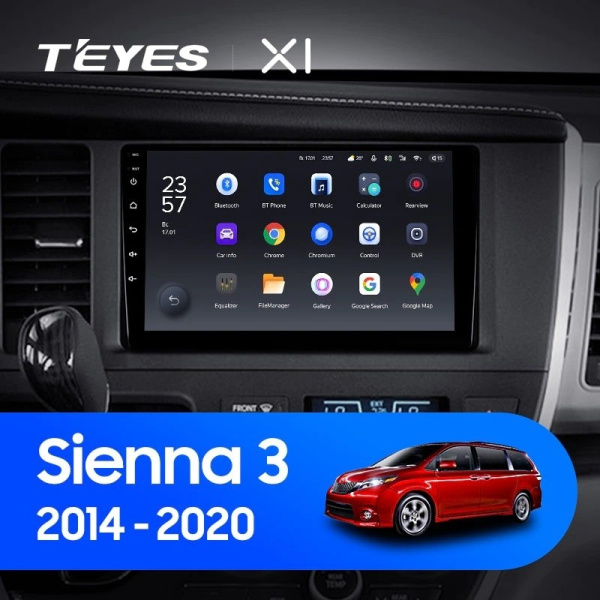 Штатная магнитола Teyes X1 4G 2/32 Toyota Sienna 3 XL30 (2014-2020)