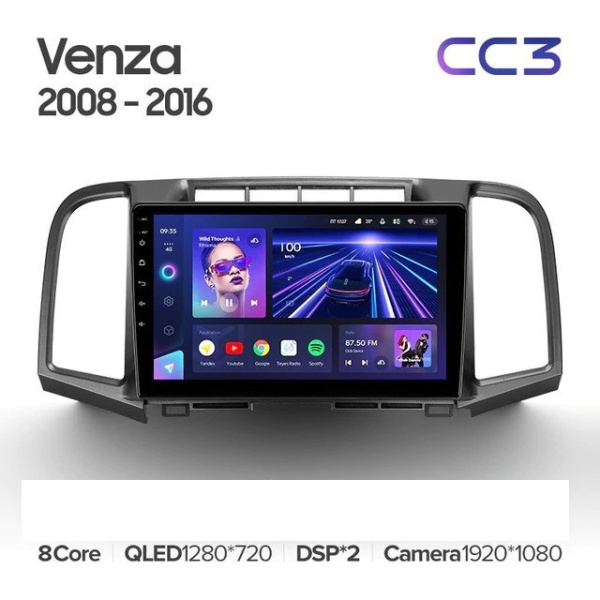 Штатная магнитола Teyes CC3 6/128 Toyota Venza 2008-2016