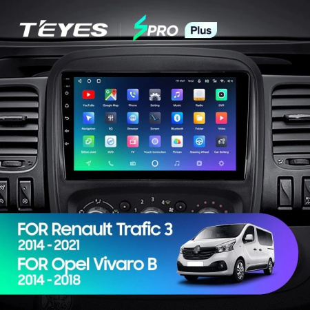 Штатная магнитола Teyes SPRO Plus 6/128 Renault Trafic 3 (2014-2021)