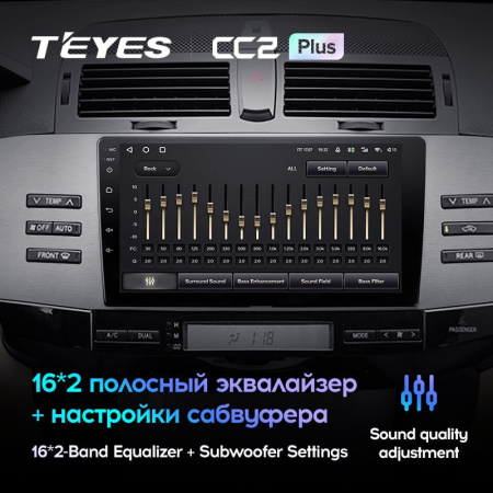 Штатная магнитола Teyes CC2 Plus 6/128 Toyota Mark X 1 X120 (2004-2009)