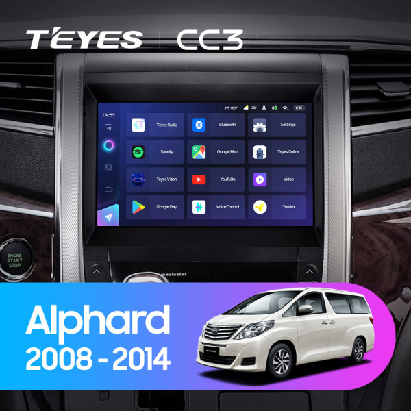 Штатная магнитола Teyes CC3L 4+32G для Alphard 2008-2015
