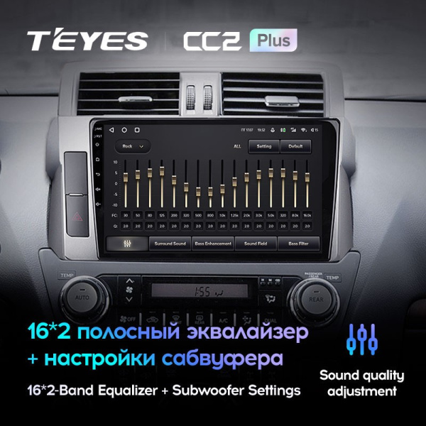 Штатная магнитола Teyes CC2 Plus 4/64 Toyota Land Cruiser Prado 150 (2013-2017)