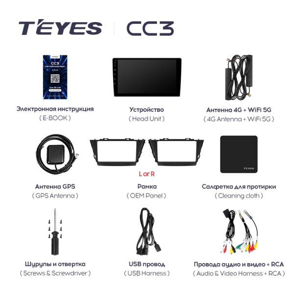 Штатная магнитола Teyes CC3L 4+32G для Toyota Prius Alpha 2012-2017 (Правый руль)