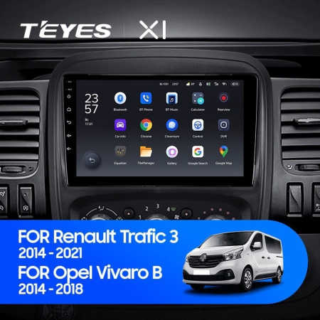Штатная магнитола Teyes X1 4G 2/32 Renault Trafic 3 (2014-2021)