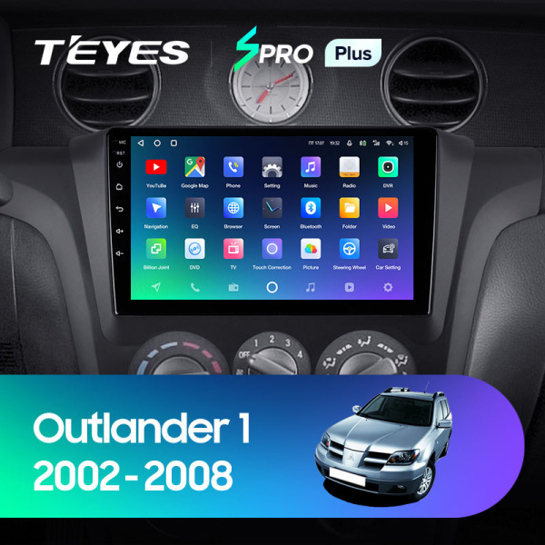 Штатная магнитола Teyes SPRO 3+32G для Outlander 2002-2008