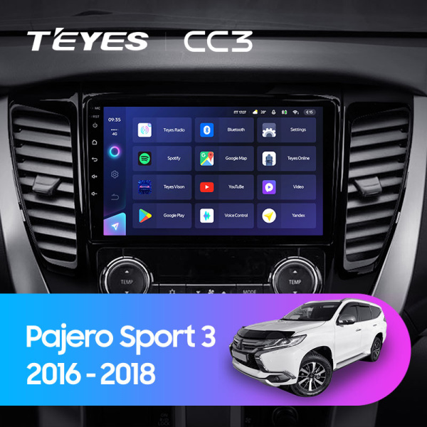 Штатная магнитола Teyes CC3L 3+32G для Pajero Sport3 2016-2018