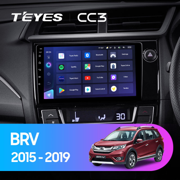 Штатная магнитола Teyes CC3L 4+32G для Honda BRV 2015-2019