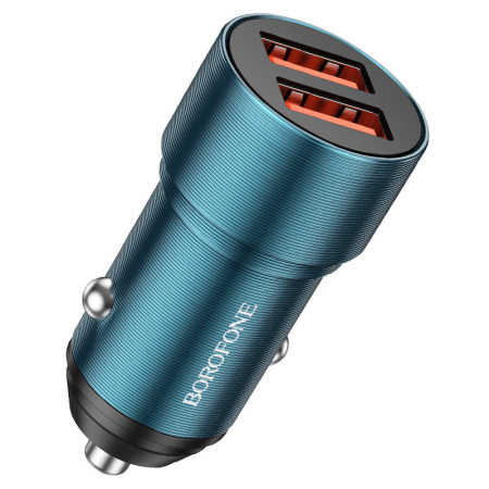 Зарядное устройство авто. BOROFONE BZ19 2.4A 2*USB