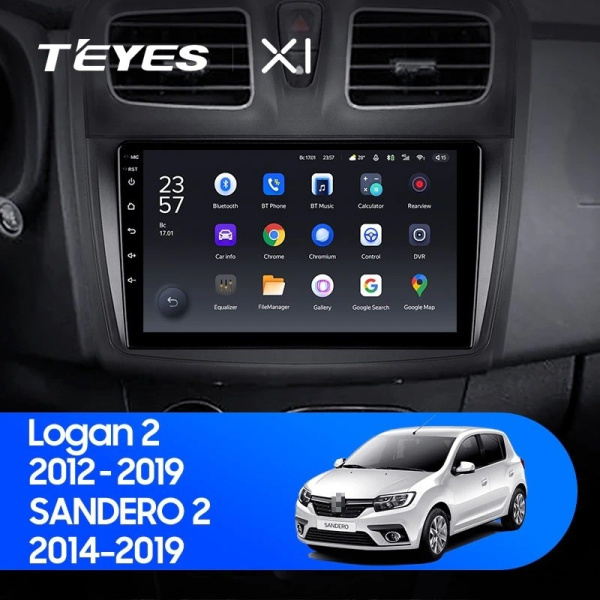 Штатная магнитола Teyes X1 4G 2/32 Renault Logan 2 (2012-2019)