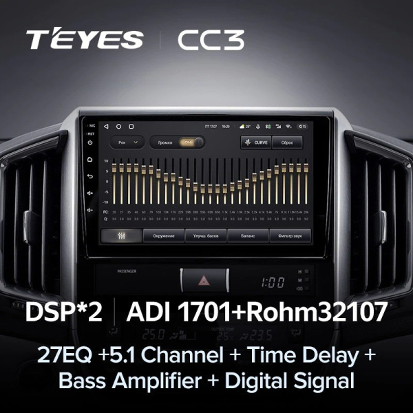 Штатная магнитола Teyes CC3 4/64 Toyota Land Cruiser 200 (2015-2018)