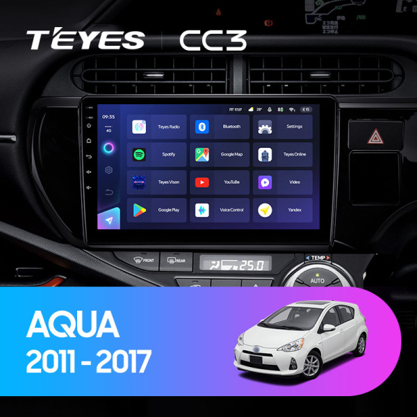 Штатная магнитола Teyes CC3L 4+32G для Aqua 2011-2017