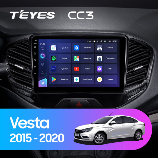 Штатная магнитола Teyes CC3L 4+32G для Vesta 2015-2022