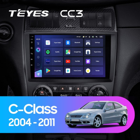 Штатная магнитола Teyes CC3 4/64 Mercedes Benz C-Class W203 CL203 C209 A209 (2004-2011)