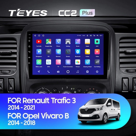 Штатная магнитола Teyes CC2 Plus 6/128 Opel Vivaro B (2014-2018)